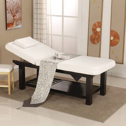 实木美容床美容院专用折叠按摩理疗床推拿床家用带胸洞纹绣美睫床 - 图0