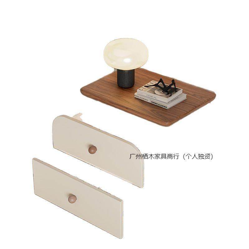 意实木床头柜极中古奶油风式简小户型简约现代卧收纳柜子VFK室免,淘宝优惠券,粉丝福利购,淘宝优惠卷
