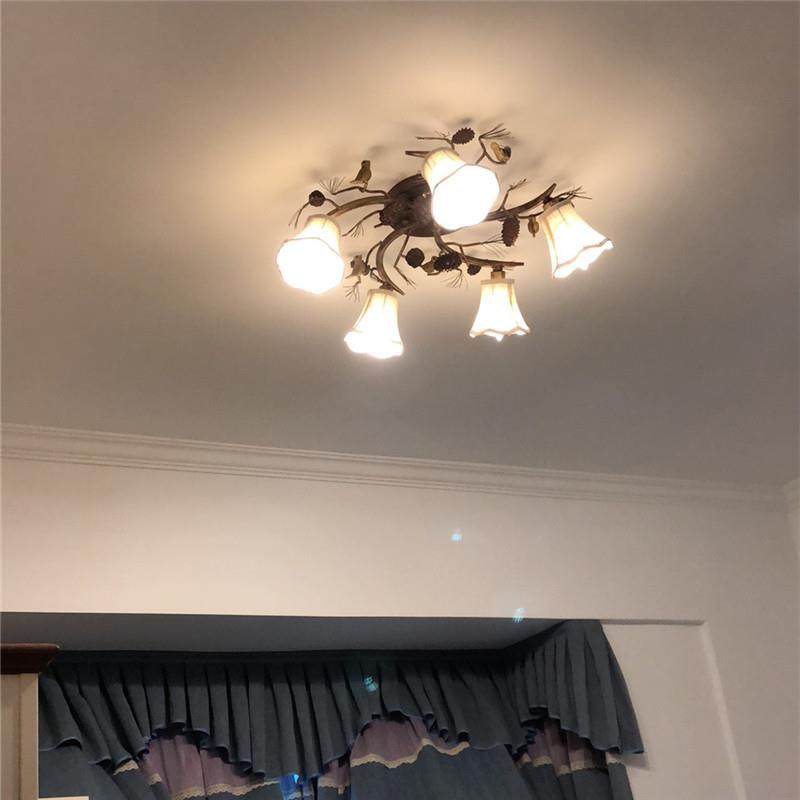 美式乡村吸顶灯灯小鸟复古田723园灯客厅个餐宿厅民服装店创意性,淘宝优惠券,粉丝福利购,淘宝优惠卷