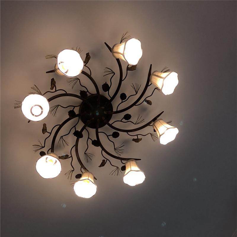 美式乡村吸顶灯灯小鸟复古田723园灯客厅个餐宿厅民服装店创意性,淘宝优惠券,粉丝福利购,淘宝优惠卷