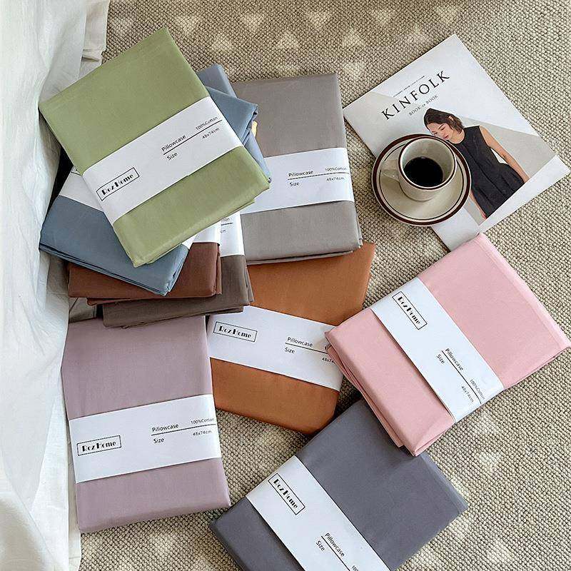 纯色品！a类简1008962332S长绒棉宽边枕头套一对约枕套48x47cm南,淘宝优惠券,粉丝福利购,淘宝优惠卷