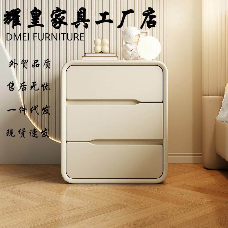 实木头柜免安装Z-42A三抽简床约现黑代色意轻奢式卧室小型卧室收 - 图1