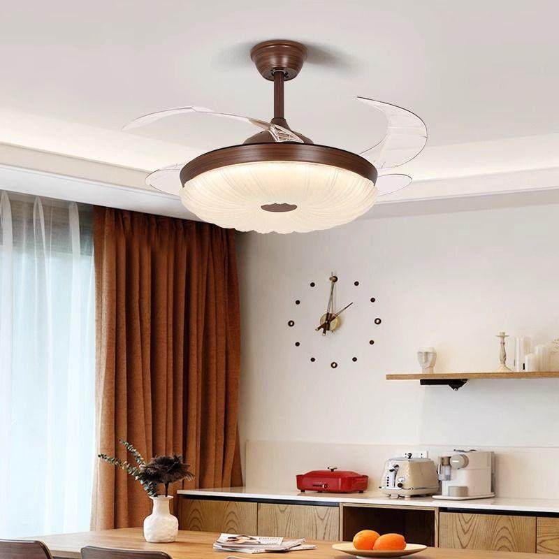 古风扇中灯餐厅卧室复古胡桃色隐形电扇42寸客厅护眼木488扇吊灯,淘宝优惠券,粉丝福利购,淘宝优惠卷