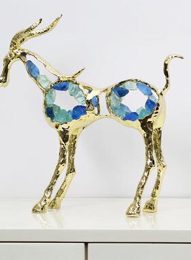 代轻现奢意镂空羊摆件办公KF-M520室客柜厅玄关电视酒柜书柜创装