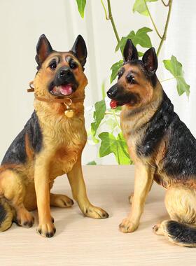 饰年初大促SZ-22LG树脂小号仿真狼狗头装桌德国件牧羊犬摆厂家直