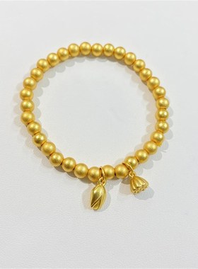 越南沙金古法金两世欢q款手链 女款沙金合金材质手链饰品礼物