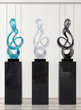 抽象雕塑艺术品落地摆台装饰酒店售F楼处样板房客厅玄关玻璃钢摆