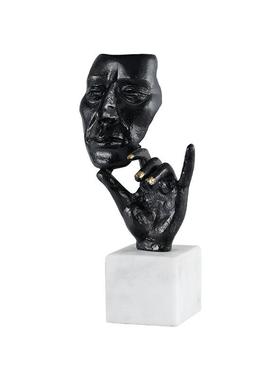 现代创意样板房客厅电视柜酒柜人物造型铸铁雕塑摆件新古典装饰品