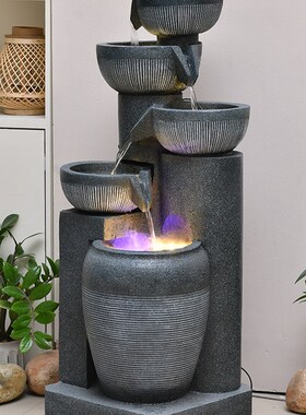 休闲流水家居室内客厅办公室装饰盆C景简单欧式餐厅喷泉公司流通