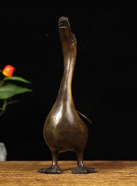 仿古纯铜鸭子香薰炉摆件创意中式B香炉家居客厅装饰摆设室内香薰