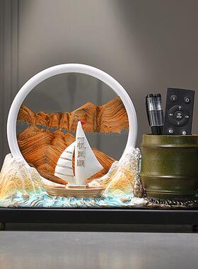 乘沙风707酒破浪流沙视画解压帆船摆件客厅轻奢高档漏电柜柜家居