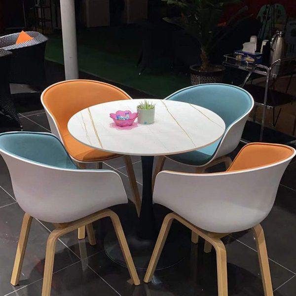 轻奢洽谈桌椅组合意式极简4S店谈判桌休息区招待岩板小圆桌子圆形,淘宝优惠券,粉丝福利购,淘宝优惠卷