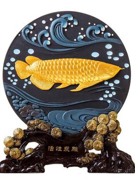 5ZV7家居装饰品客厅电视酒柜乔迁新房摆件炭雕工艺品博古架家