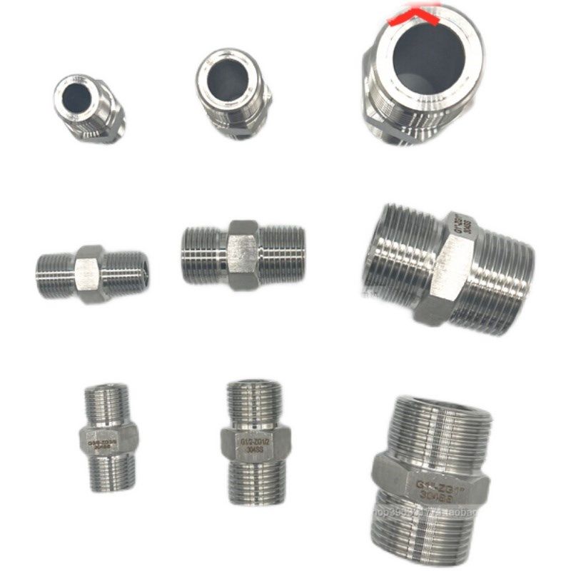 304不锈钢外六角对丝接头 G转ZG 1/8 R1/4 Rc3/8 PT1/2 3/4 1寸,淘宝优惠券,粉丝福利购,淘宝优惠卷