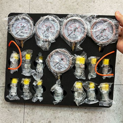 挖掘机压力表测压表套装压力检测仪液压油压测压盒先导泵挖机仪表 - 图2