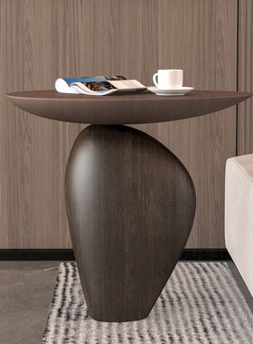 新中式现代创意侘寂风角几摆件样板间样I板间书房客厅艺术百搭茶