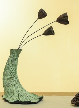 创意新中式干花花瓶覆古摆t件客厅玄关花艺家居饰品装饰艺术小花