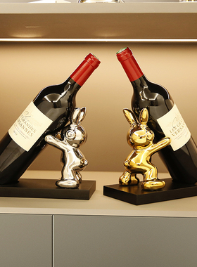 创意大象红酒架子酒柜装饰品摆件轻奢F高档家居客厅玄关餐边柜摆