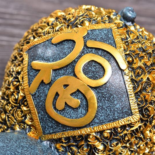 树脂工艺品欧式蓝色大号幸福猪摆件 创意客厅电视柜Y家居装饰品