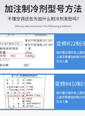 家用r22制冷剂空调加氟氟利昂工具套装专用氟10公斤制冷液雪种氨