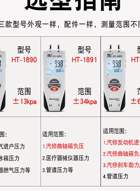 汽修负压表真空表压差计鑫思特HT1895差压表压力表气压表 风压表