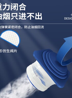 油烟机烟道止逆阀厨房专用变径排烟管止回阀防烟宝单向止烟阀