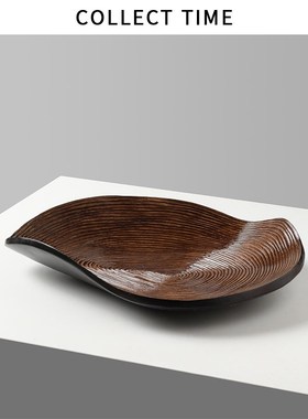 简约现代轻奢果盘摆件客厅t样板房软装饰品创意客厅Y新中式桌面摆