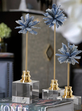 创意轻奢电视柜装饰摆件家居饰品客厅玄关酒柜办T公室桌面水晶摆