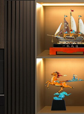 平步青云铜马摆件马到成功高端客厅玄关办公室装饰U工艺品开业礼