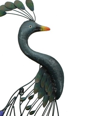 户外铁艺花园孔雀壁挂摆件室外庭院阳台装饰M挂饰布置造景家居墙