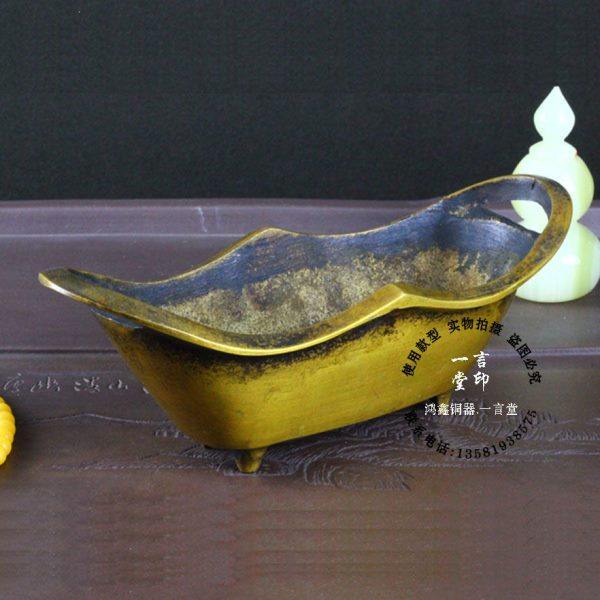 香炉纯铜仿古宣德长型炉线香紫铜元宝香炉供佛禅意熏香茶道檀香炉,淘宝优惠券,粉丝福利购,淘宝优惠卷