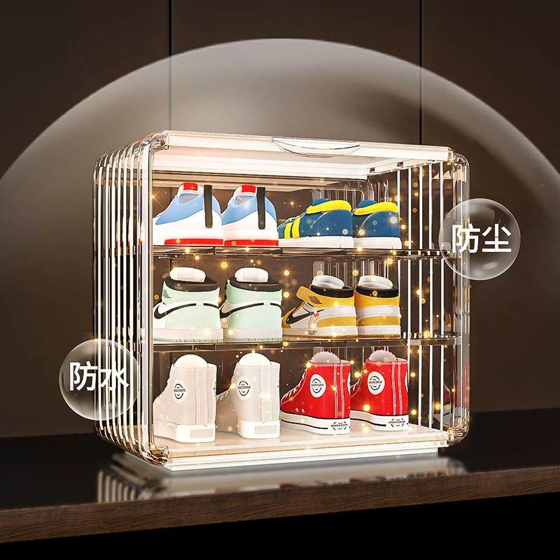 儿童鞋盒中小童宝宝鞋子收纳盒家用透明亚克力展示多层大容量箱子,淘宝优惠券,粉丝福利购,淘宝优惠卷