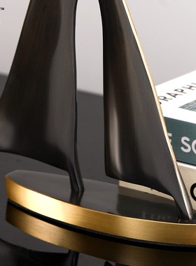 轻奢高档一c帆风顺帆船摆件创意电视柜酒柜玄关办公室装饰送礼佳