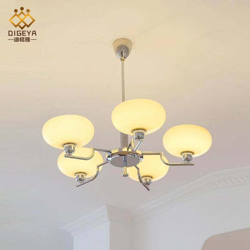 北欧创意个性奶光玻璃灯中古现代法式包豪斯卧室书房客厅餐厅吊灯,淘宝优惠券,粉丝福利购,淘宝优惠卷