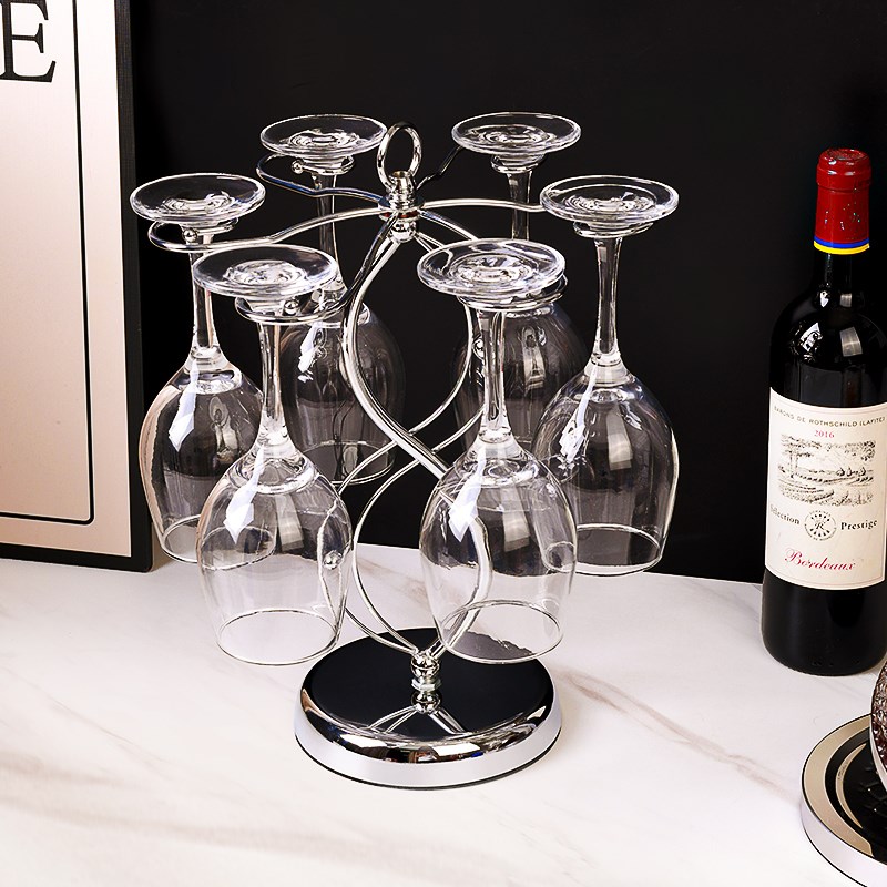 高档轻奢红酒杯架高级感酒柜摆件餐厅边柜高脚杯醒酒器.家居装饰 - 图0
