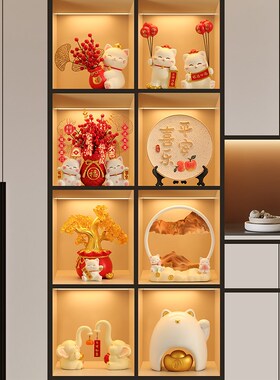 现代酒柜b装饰品摆件家居轻奢高档客厅玄关电视柜餐边柜工艺品摆