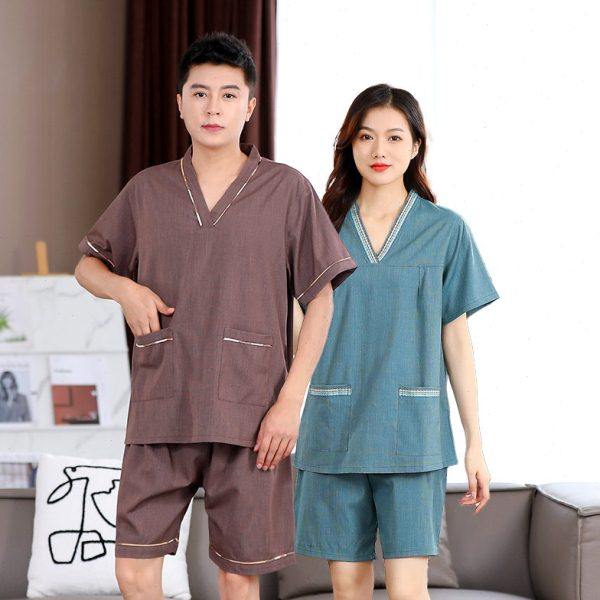 汗蒸服男苎麻足疗情侣女款浴衣按摩家居睡衣不起摺大码洗浴温泉,淘宝优惠券,粉丝福利购,淘宝优惠卷
