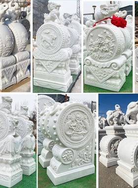 家用狮子别墅石大象石狮子貔貅青石汉白玉抱门口摆件石狮门墩石雕