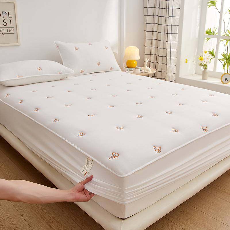 A类大豆夹棉床笠单件刺绣加厚床笠席梦思床垫罩保护套全包床罩,淘宝优惠券,粉丝福利购,淘宝优惠卷