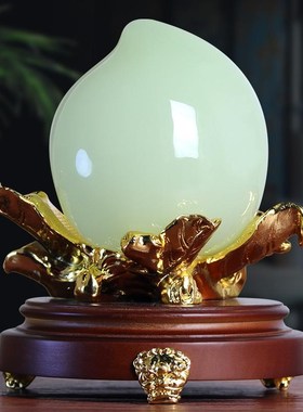 寿桃摆件福寿双全客厅书房家居装饰品送长L辈领导爷爷奶奶生日礼