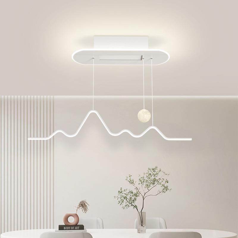 餐厅吊灯静音隐形无叶风扇灯现代简约全光谱护眼星空饭厅吊扇灯具,淘宝优惠券,粉丝福利购,淘宝优惠卷