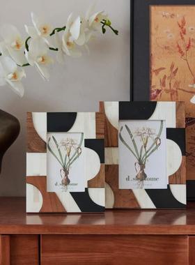 印度牛骨贝壳相框摆台简约欧式样板间客厅卧室床头柜装饰