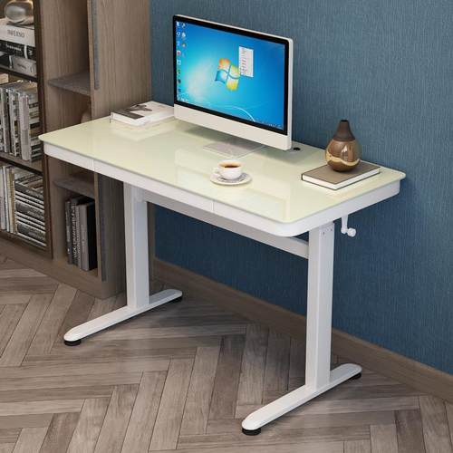 升降桌子电脑桌台式书桌学生家用写字桌儿童学习桌可升降办公桌子 - 图2