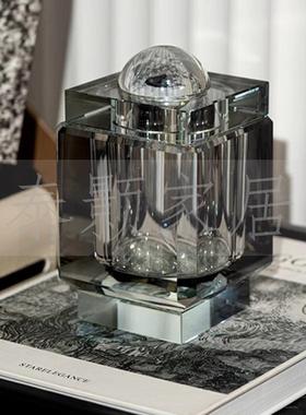 简约马毛相框样板间床头柜装饰组合现代设计飘窗茶几花艺杂志摆件