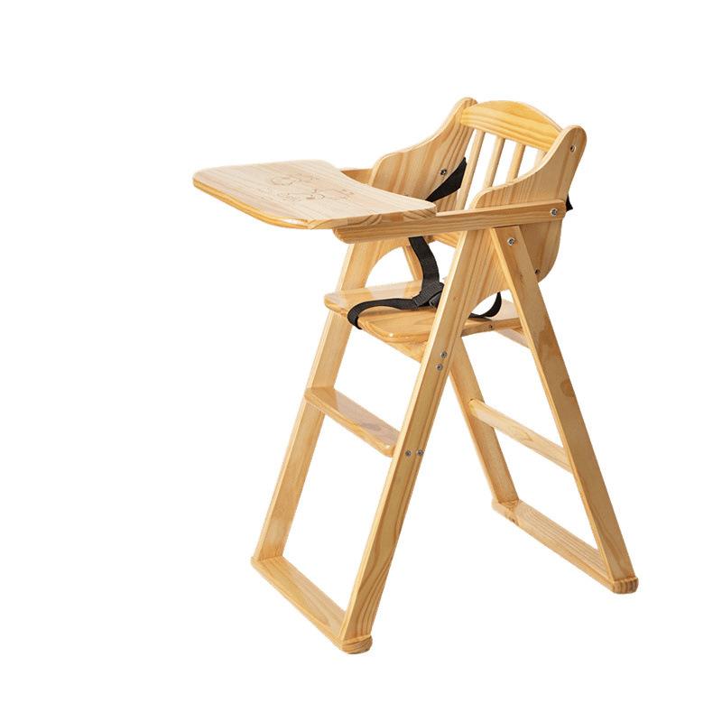 Baby dining chair solid wood children's table and chair household baby dining stool portable commercial foldable wine new style