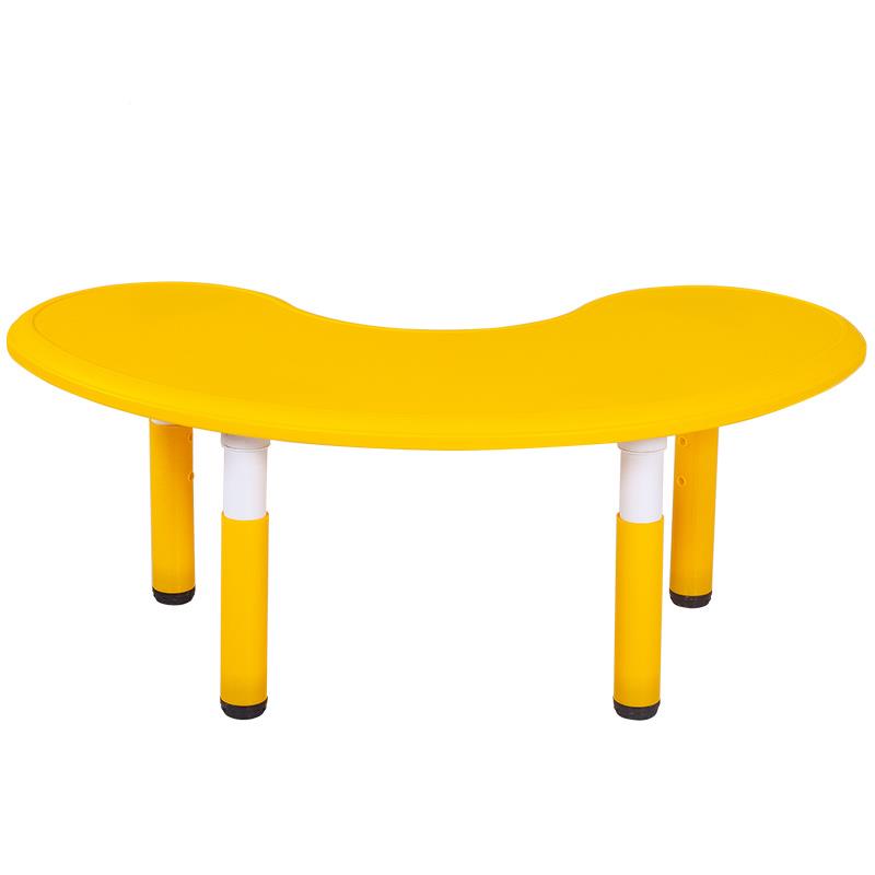 Children's table and chair cover AAR plastic lift moon table baby learning dental curved table kindergarten half-pack round table moon