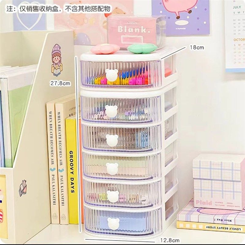 桌面收纳盒ins抽屉式学生宿舍文具化妆品多功能发圈手账整理收纳,淘宝优惠券,粉丝福利购,淘宝优惠卷