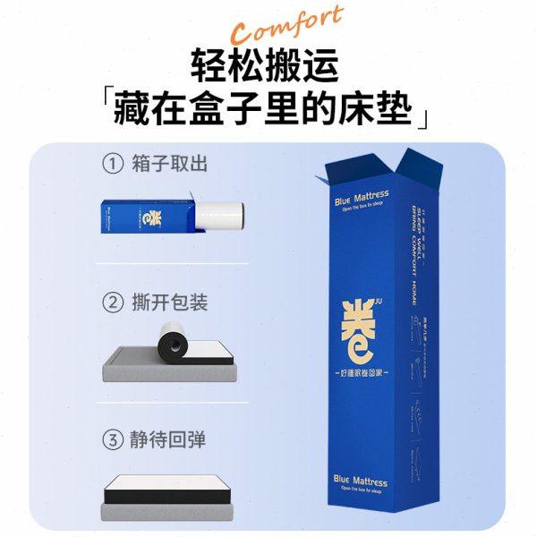 记忆棉乳胶床垫卷包盒子压缩家用卧室独立袋装弹簧高箱12/15CM厚,淘宝优惠券,粉丝福利购,淘宝优惠卷