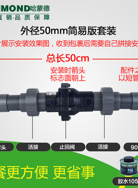 包邮厨房下水道马桶pvc排水管防反水翻板式逆止阀止回阀50 110