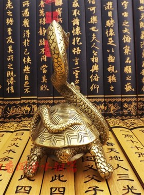大号纯铜b玄武铜龟蛇玄武神兽龙龟客厅摆件北方四神家居摆设饰品